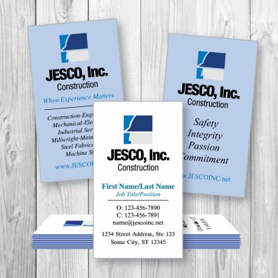JESCO Construction, Executive Business Cards, product thumbnail