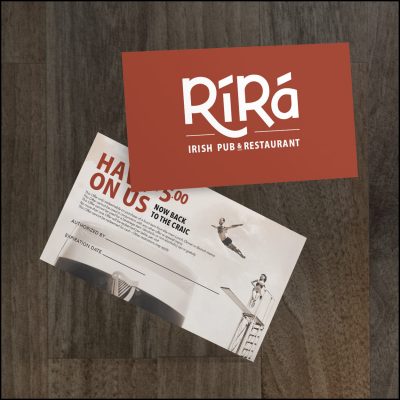Rí Rá Five On Us Promotional Cards, product thumbnail
