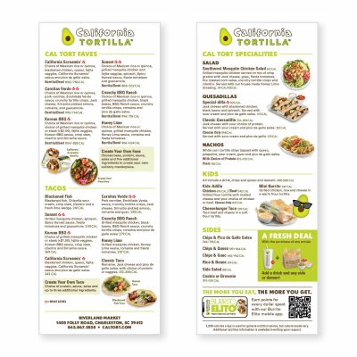 California Tortilla, Takeout Menu, New Format locations, product thumbnail
